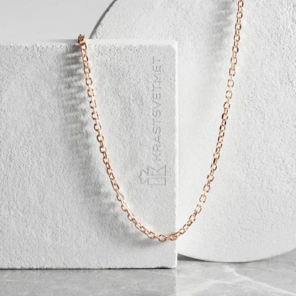 Цепь из красного золота 585, плетение «Якорь»